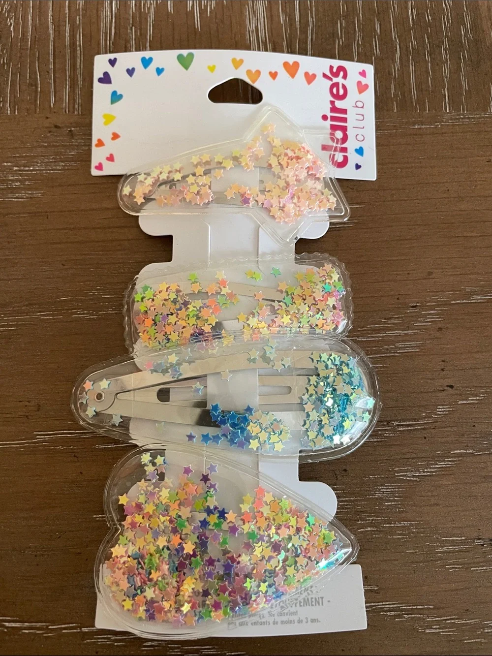 💖 Pick three $15 - Claire's Glitter Star Confetti Hair Clips